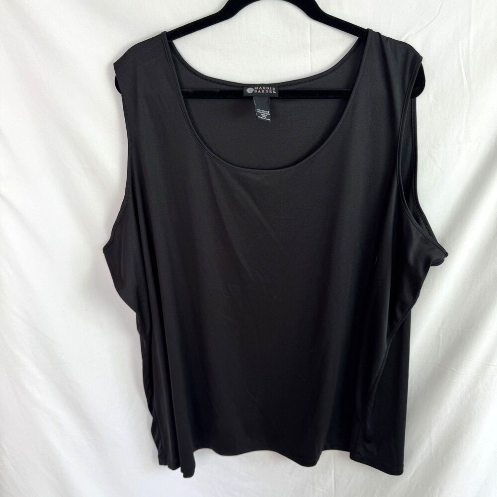 Maggie Barnes Women's Tank Top Size 4X Black Sleeveless
